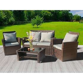 Birchtree Pe Rattan Garden Furniture Set Brown