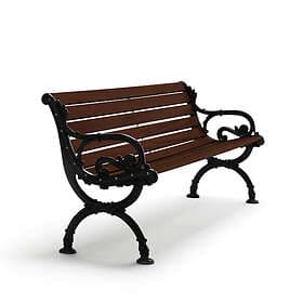 Byarums Bruk Byarum sofa furu brun lasyr, svart stativ, 155 cm