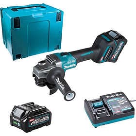 Makita GA004GD201 40v Angle Grinder Inc 2x 2.5Ah Batts