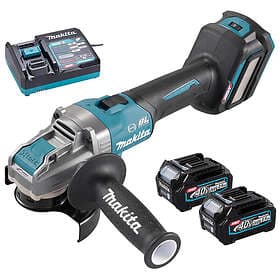 Makita GA041GD201 40v Angle Grinder Inc 2x 2.5Ah Batts