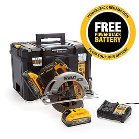 Dewalt DCS573H2T-GB 18v XR Cordless Brushless Circular Saw Inc 2x 5.0Ah Powersta