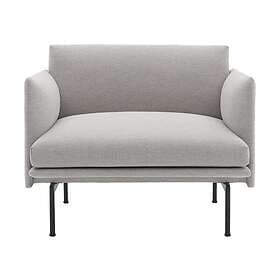Muuto Outline chair fåtölj tyg Clay 12-Black