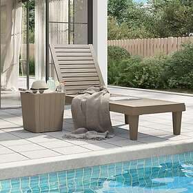 vidaXL Sunbed ljusbrun 155x58x83 cm polypropylen
