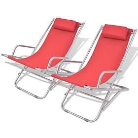 vidaXL Deckchairar 2 pcs steel