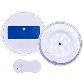 vidaXL Nedsänkbar flytande poollampa med fjärrkontroll vit