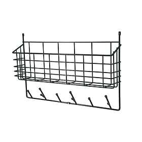 Maze Mitten Storage Shelf Black Metal