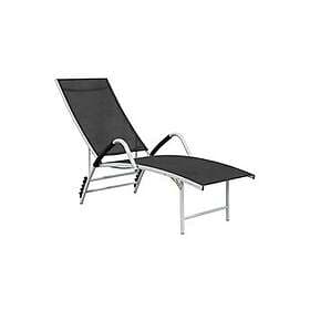Sunbed textilen och aluminium svart