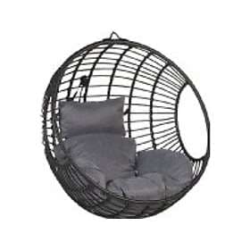 Beliani Black Rattan Hanging Armchair ASPIO (189797)