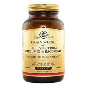 Solgar Brain Works with Full Spectrum Curcumin & BacoMind 60 Capsules