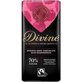 Chocolate Divine Dark 70% with Raspberries 90g