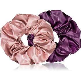 BrushArt Hair Large satin scrunchie set Pink Violet