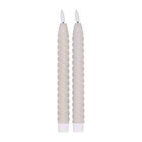 Scandi Essentials Twisted LED Candle 25cm 2-pack