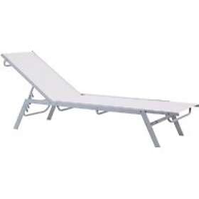 Beliani White Garden Lounger NOLI (221648)