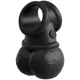 King Cock Elite The Crown Jewels Vibrating Swinging Balls Svart