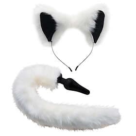 Tailz White Fox Tail Analplug och Öron Vit