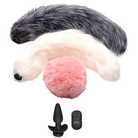 Tailz Snap On! Remote Controlled Butt Plug with 3 Tail Attachments