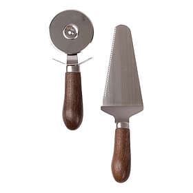 Sagaform Astrid Pizza & Paj Set 2 delar Wood/Stainless Steel