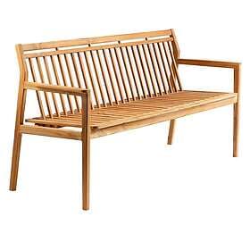 FDB Møbler M11 Sammen Bench Med Ryggstöd Utomhus 3-Sits, Teak Massiv teak
