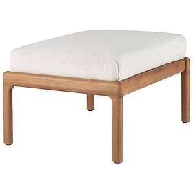 Ethnicraft Jack Outdoor footstool, Off-white / Teak Off-White