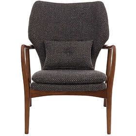 Pols Potten Chair Peggy Fabric Rough Grey (Fsc 100% Certified) Textil