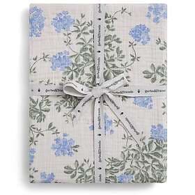 Garbo & Friends Plumbago Dra-På-Sheet Blue, 140x200cm Blue Cotton Muslin