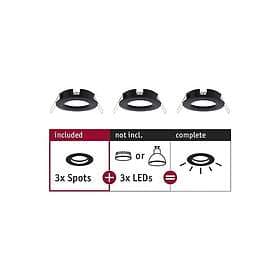 Paulmann Choose! Spot Set Infälld (Black)