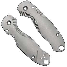 Spyderco Flytanium Lotus Titanium Scales for Para 3, Stonewash FLY-1013