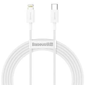 Baseus laddkabel USB-C Lightning 2.0m 20W vit