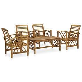 vidaXL Lounge Set 5 Pieces Solid Acacia Wood