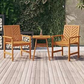 vidaXL Lounge Set 3 Pieces Solid Acacia Wood