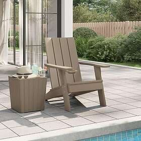 vidaXL Deckchair light brown polypropylene