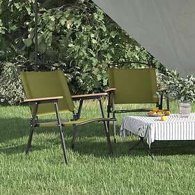 vidaXL Campingstolar 2 st grön 54x55x78 cm oxfordtyg 319486