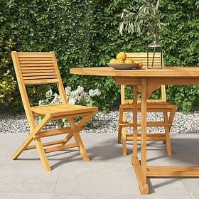 vidaXL Folding Garden Chairs 2 pcs 47x62x90cm Solid Teak 362761