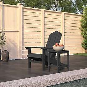 vidaXL Däckstol för trädgården med bord HDPE antracit 3095701
