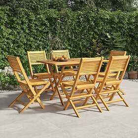 vidaXL Hopfällbara trädgårdsstolar 6 st 47x62x90 cm massiv teak 3155065