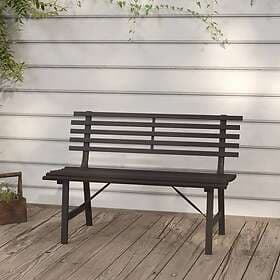 vidaXL Garden Bench 110 cm steel black 317135