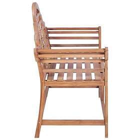 vidaXL Trädgårdsbench 127x58.5x92.5 cm massiv teak 319152