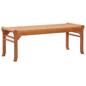 vidaXL Trädgårdsbench 2-sits 120 cm massivt eukalyptusträ 47290