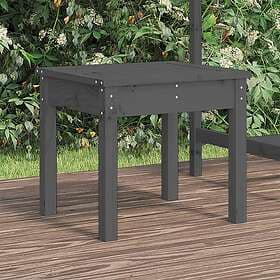 vidaXL Trädgårdsbench grå 50x44x45 cm massiv furu 823992