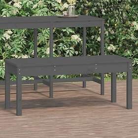 vidaXL Garden Bench grey 109x44x45 cm solid pine 824006