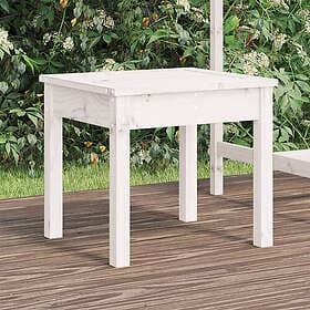 vidaXL Trädgårdsbench vit 50x44x45 cm massiv furu 823991