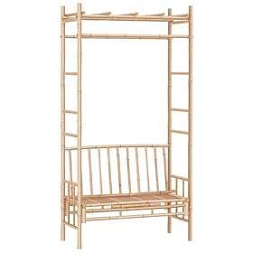 vidaXL Garden Bench with Pergola 116 cm bamboo 341742