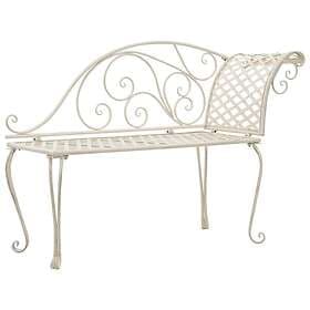 vidaXL Garden Chaise Lounge 128cm metal antique white