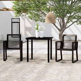 vidaXL Garden Dining Set 3 Pieces Black 3099149