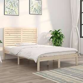 vidaXL Bed Frame massivt trä 135x190 cm liten dubbelsäng 3104583