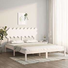 vidaXL Bed Frame vit 160x200 cm massivt trä 3104879