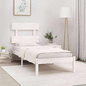 vidaXL Bed Frame vit massivt trä 90x190 cm 3FT6 3104639