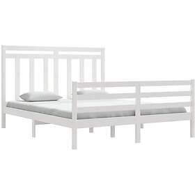 vidaXL Bed Frame vit massivt trä 160x200 cm 3105326