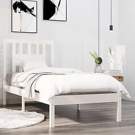 vidaXL Bed Frame vit massivt trä 90x190 cm enkelsäng 3104029