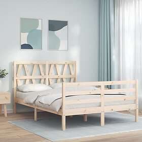 vidaXL Bed Frame with headboard 140x200 cm solid wood
